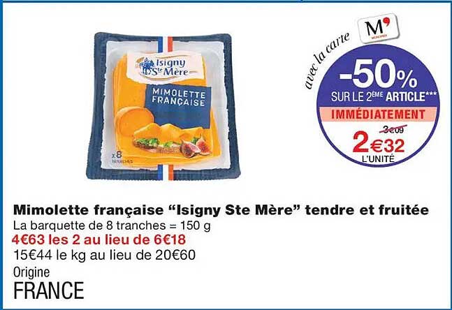 Mimolette française “Isigny Ste Mère” tendre et fruitée