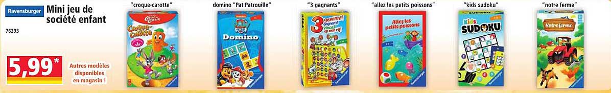 Mini jeu de société enfant