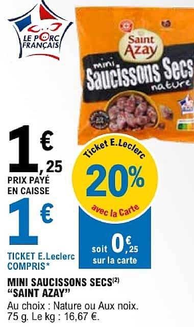 MINI SAUCISSONS SECS "SAINT AZAY"