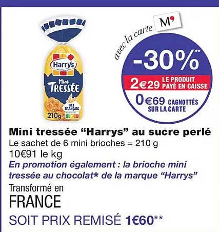 Mini tressée “Harrys” au sucre perlé