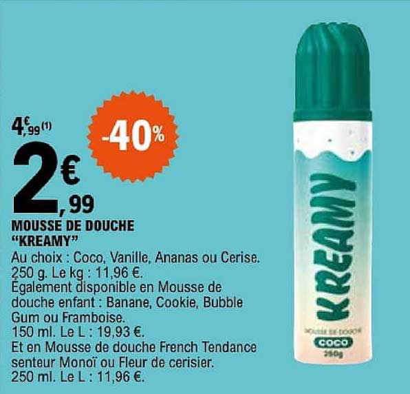 MOUSSE DE DOUCHE “KREAMY”