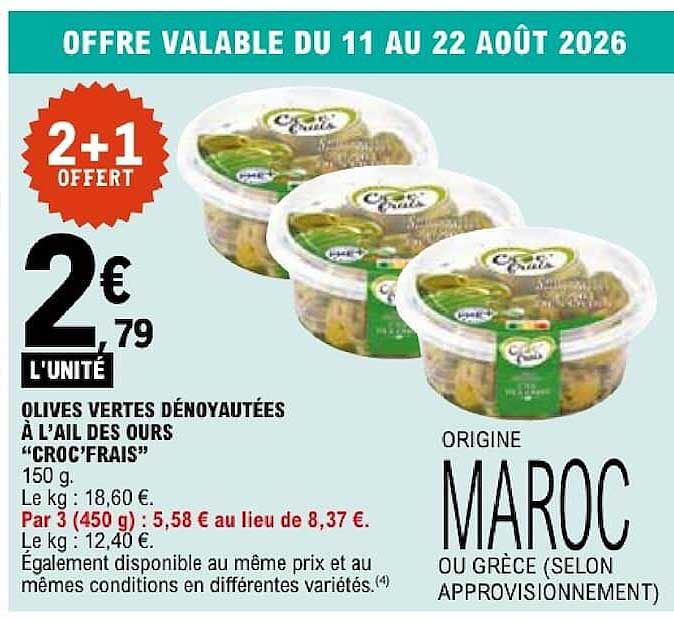 OFFRE VALABLE DU 11 AU 22 AOÛT 2026