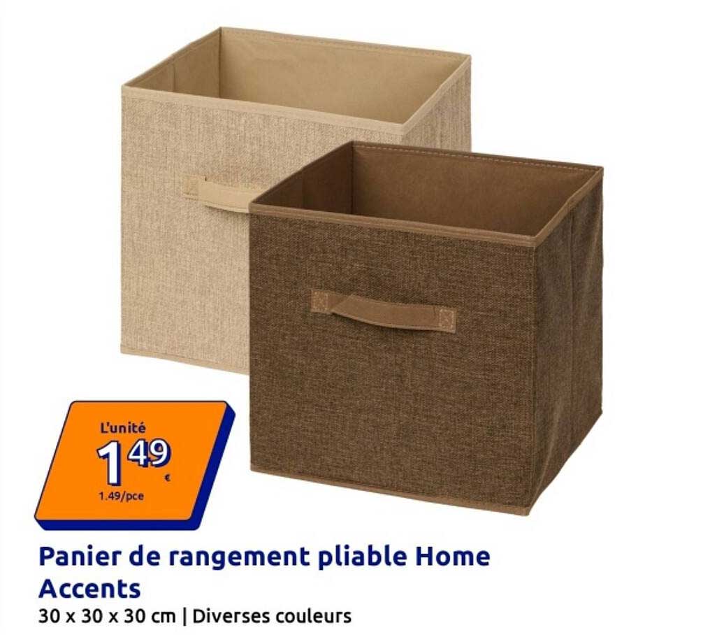 Panier de rangement pliable Home Accents