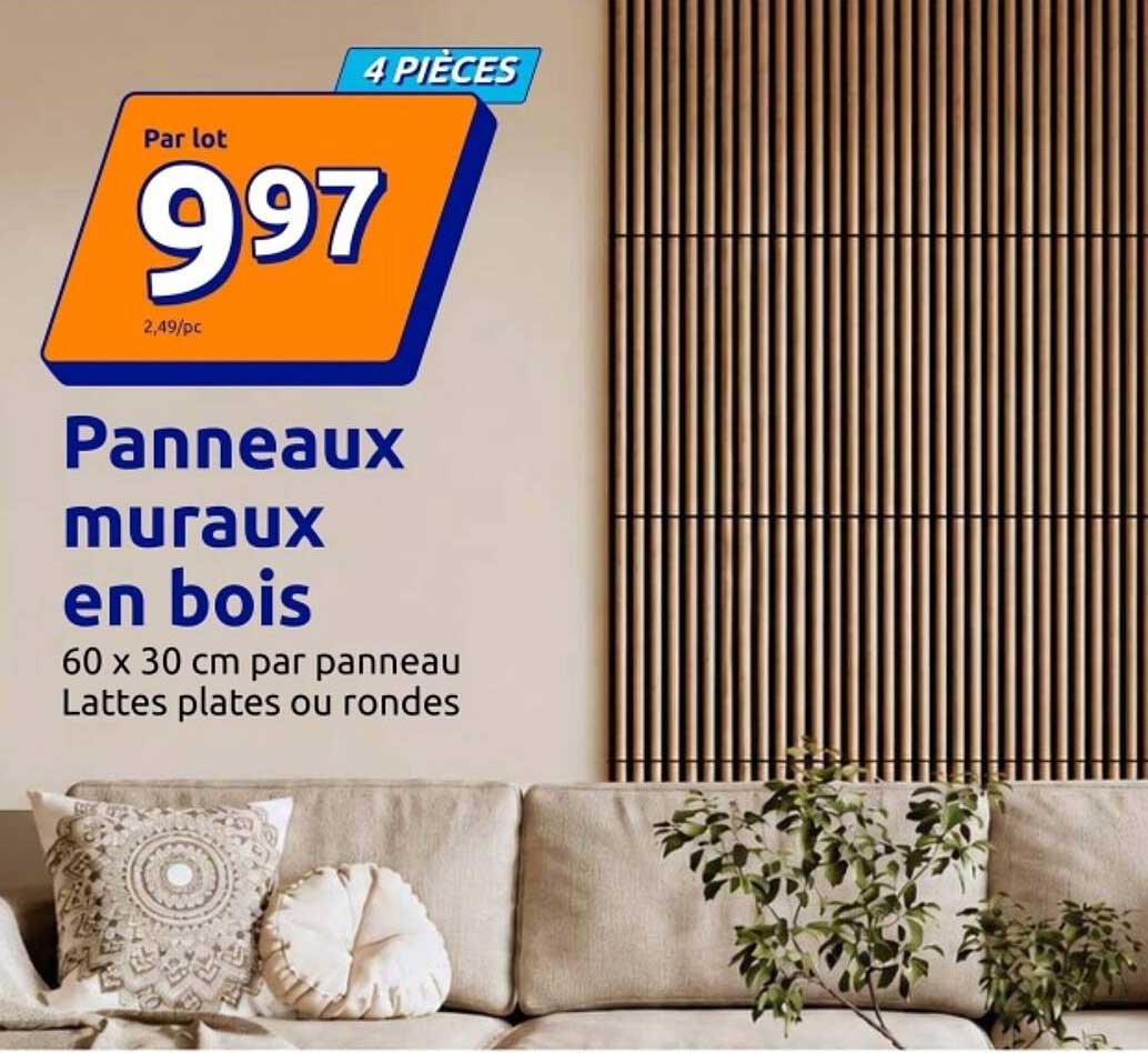 Panneaux muraux en bois