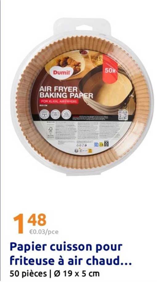 Papier cuisson pour friteuse à air chaud...