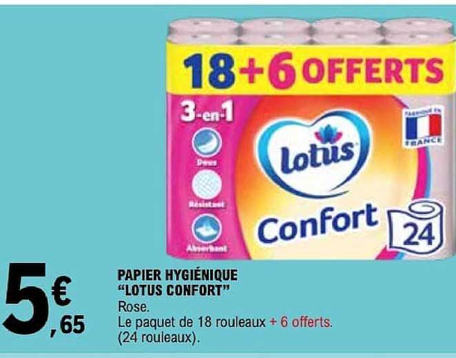 PAPIER HYGIÉNIQUE “LOTUS CONFORT”