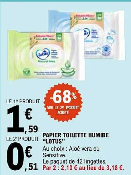 PAPIER TOILETTE HUMIDE “LOTUS”