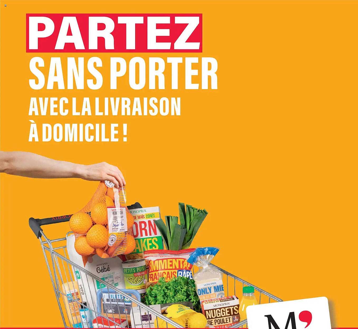 PARTEZ SANS PORTER AVEC LA LIVRAISON À DOMICILE !