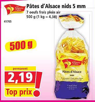 Pâtes d'Alsace nids 5 mm