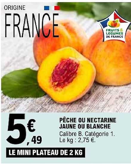 PÊCHE OU NECTARINE JAUNE OU BLANCHE