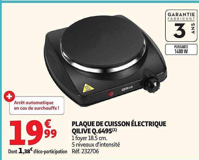 PLAQUE DE CUISSON ÉLECTRIQUE QILIVE Q.6495(1)