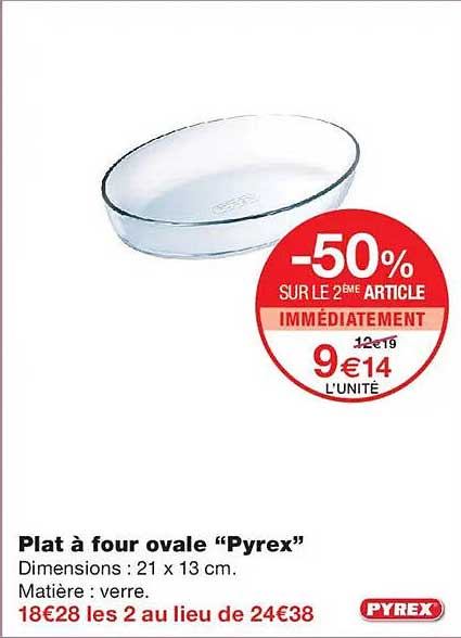 Plat à four ovale “Pyrex”