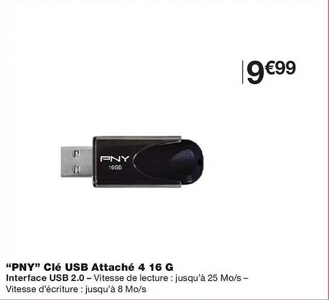 “PNY” Clé USB Attaché 4 16 G