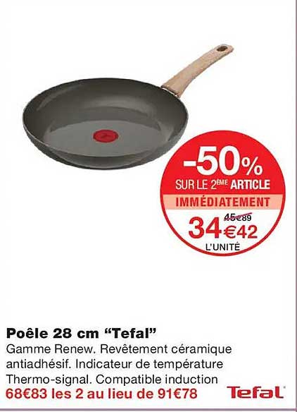 Poêle 28 cm “Tefal”