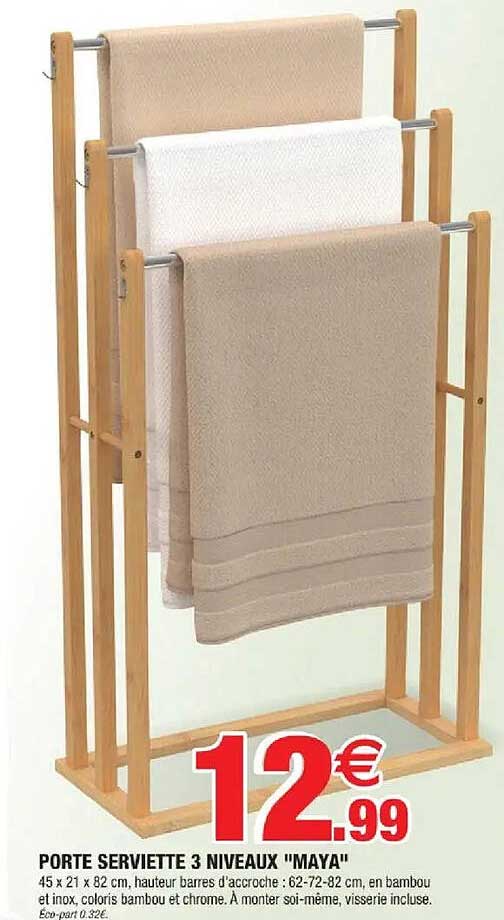 PORTE SERVIETTE 3 NIVEAUX "MAYA"