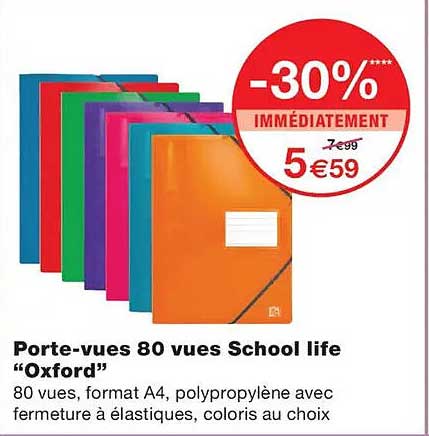Porte-vues 80 vues School life “Oxford”