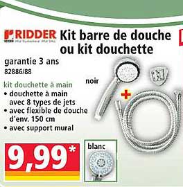 PRIDDER Kit barre de douche ou kit douchette