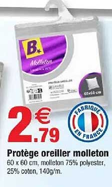 Protège oreiller molleton