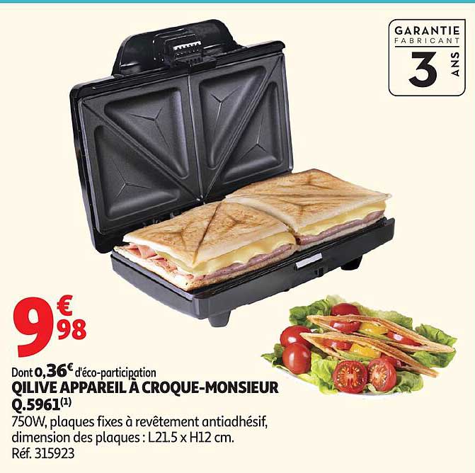 QILIVE APPAREIL À CROQUE-MONSIEUR Q.5961(1)