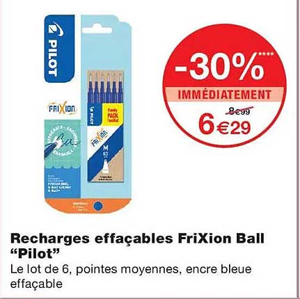 Recharges effaçables FriXion Ball “Pilot”