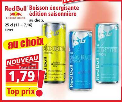 Red Bull Boisson énergisante édition saisonnière