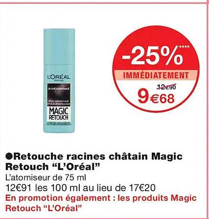 Retouche racines châtain Magic Retouch “L’Oréal”