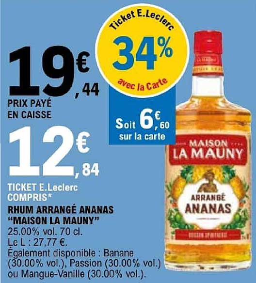 RHUM ARRANGÉ ANANAS “MAISON LA MAUNY”