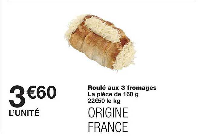 Roulé aux 3 fromages
