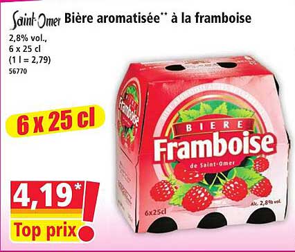 Saint-Omer Bière aromatisée** à la framboise