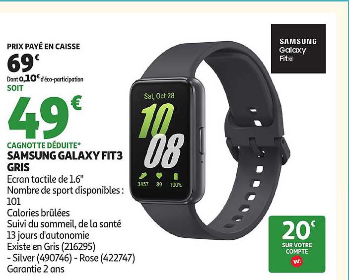 SAMSUNG GALAXY FIT3 GRIS