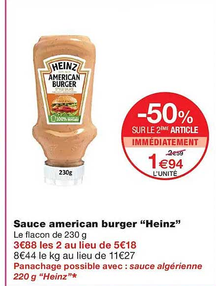 Sauce american burger “Heinz”