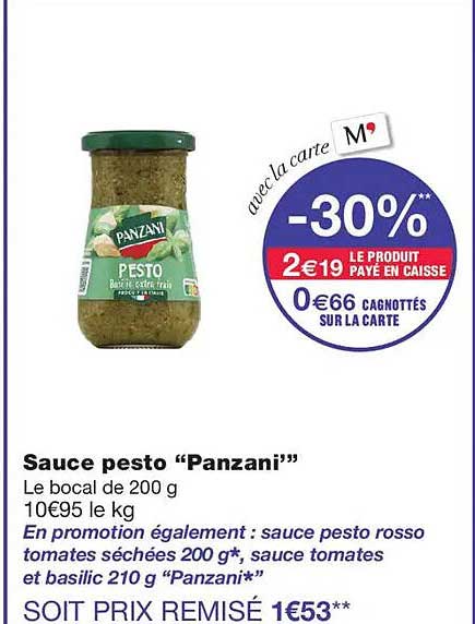 Sauce pesto “Panzani”