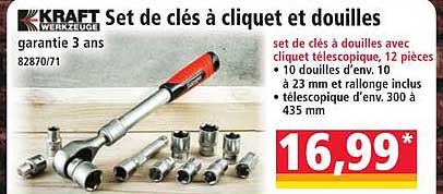 Set de clés à cliquet et douilles