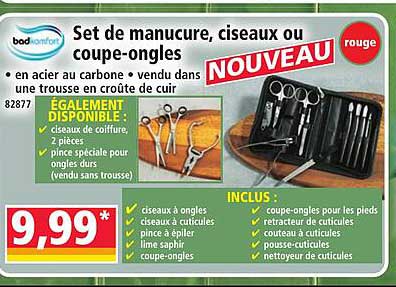 Set de manicure, ciseaux ou coupe-ongles