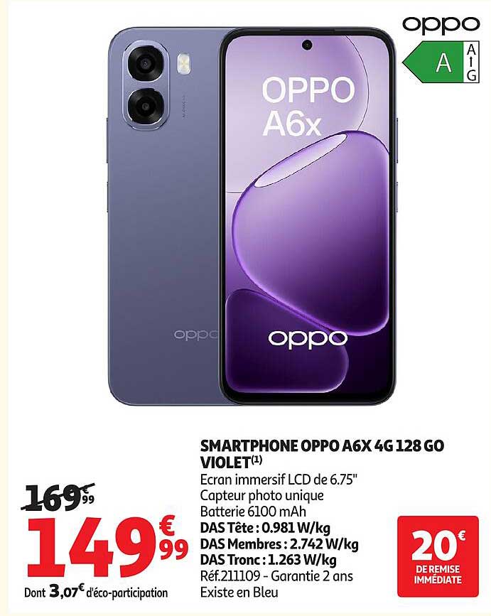 SMARTPHONE OPPO A6X 4G 128 GO VIOLET(1)