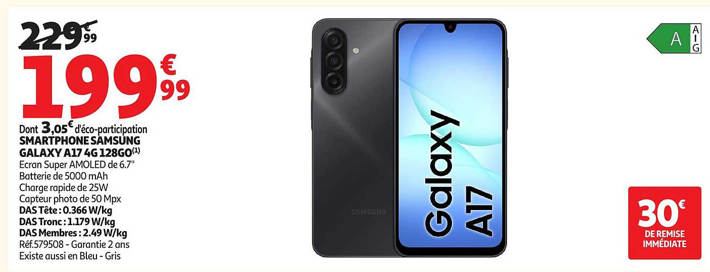 SMARTPHONE SAMSUNG GALAXY A17 4G 128GO(1)