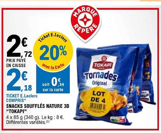 SNACKS SOUFFLÉS NATURE 3D “TOKAPI”