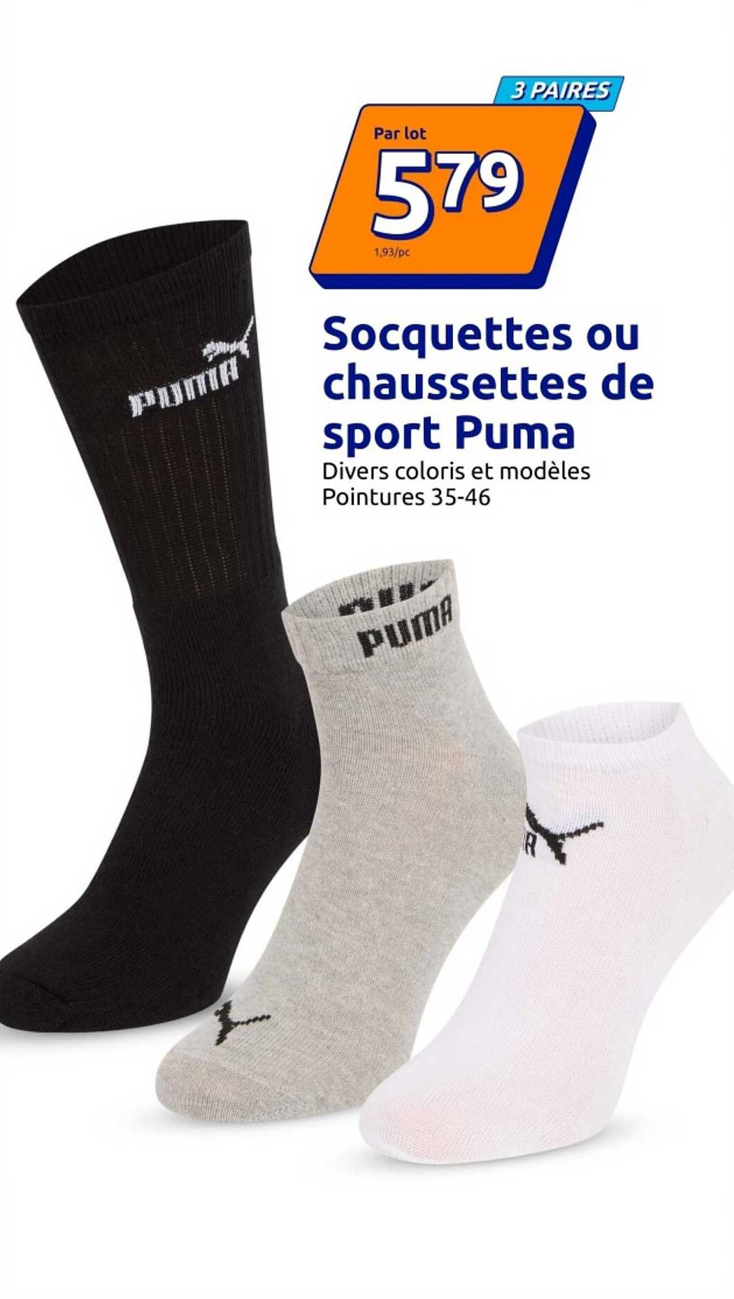 Socquettes ou chaussettes de sport Puma