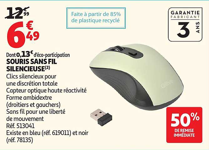 SOURIS SANS FIL SILENCIEUSE(2)