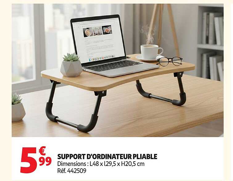 SUPPORT D'ORDINATEUR PLIABLE