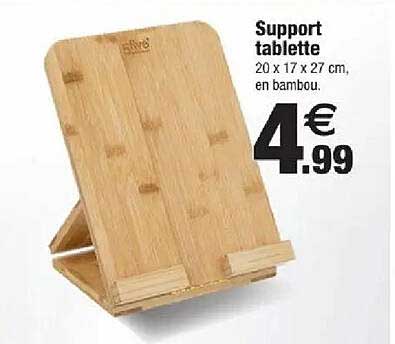 Support tablette 20 x 17 x 27 cm, en bambou