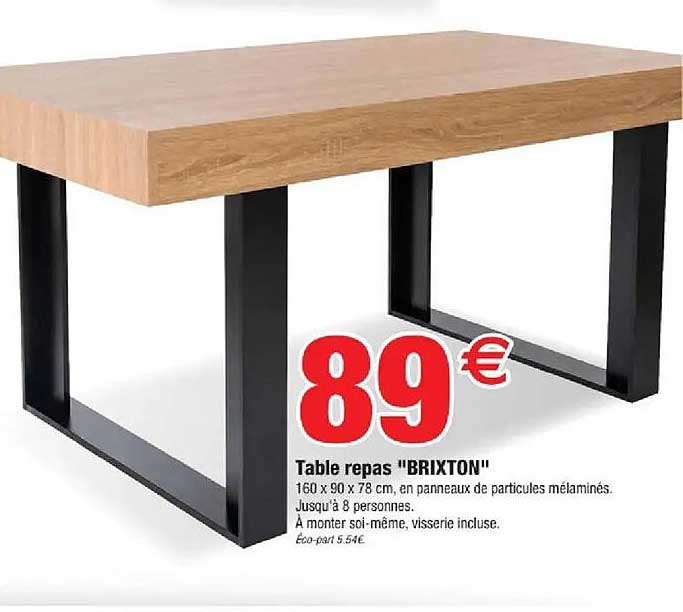 Table repas "BRIXTON"