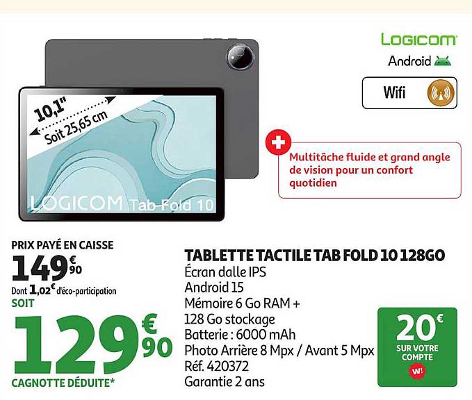 TABLETTE TACTILE TAB FOLD 10 128GO