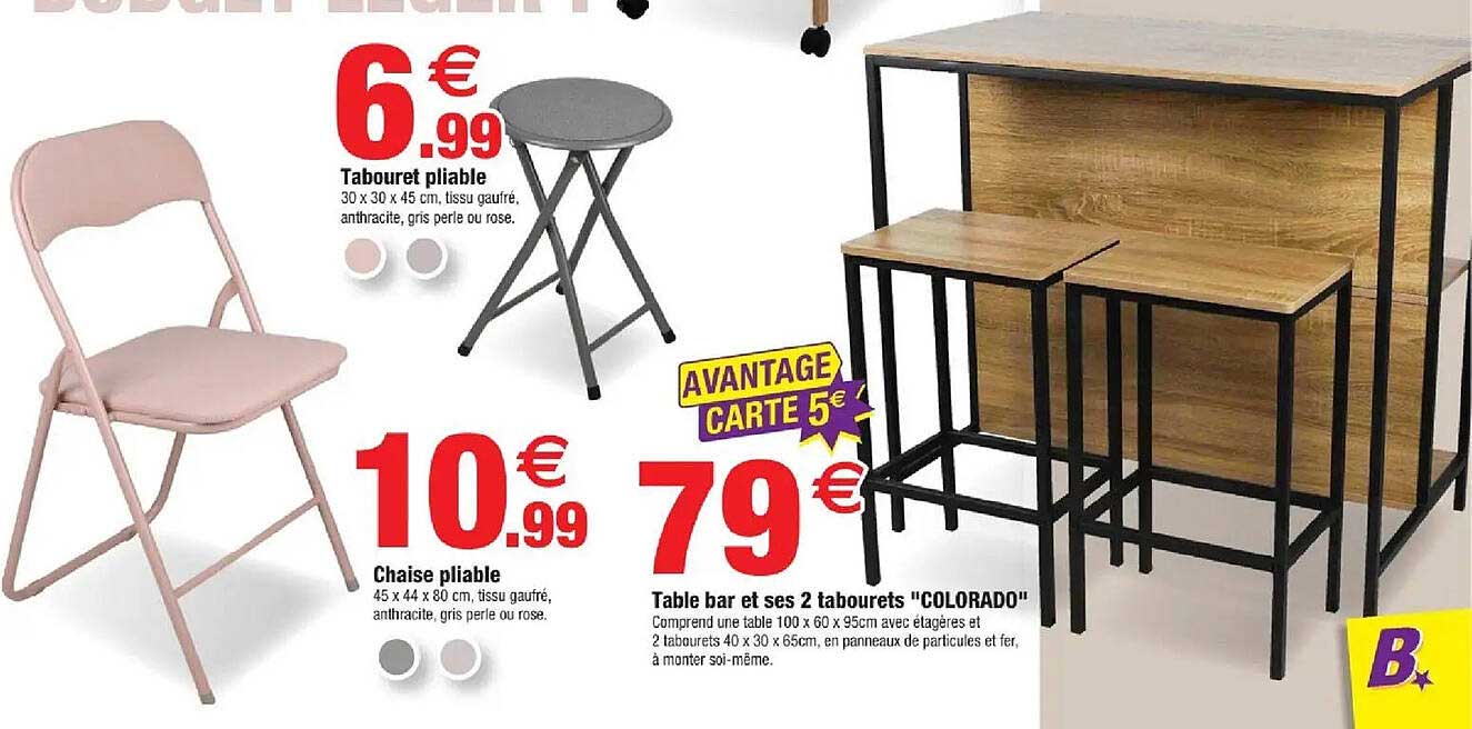 Tabouret pliable