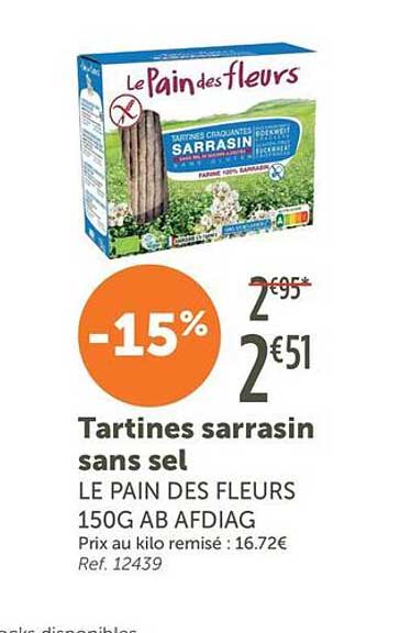 Tartines sarrasin sans sel