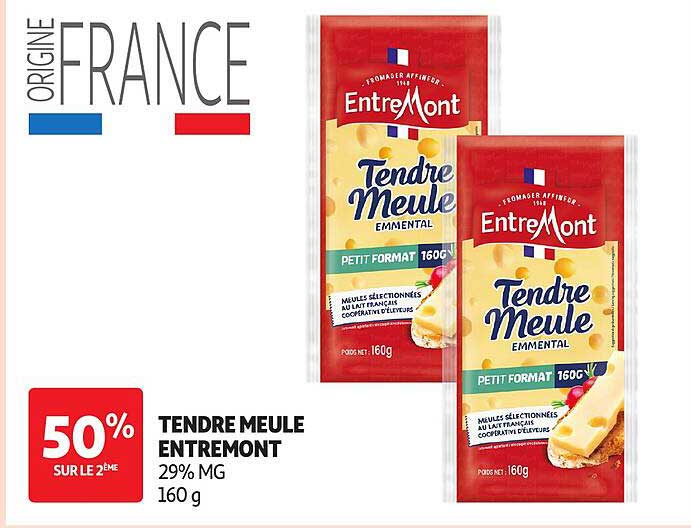 TENDRE MEULE ENTRE MONT 29% MG 160 g