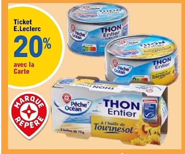 Ticket E.Leclerc 20% avec la Carte