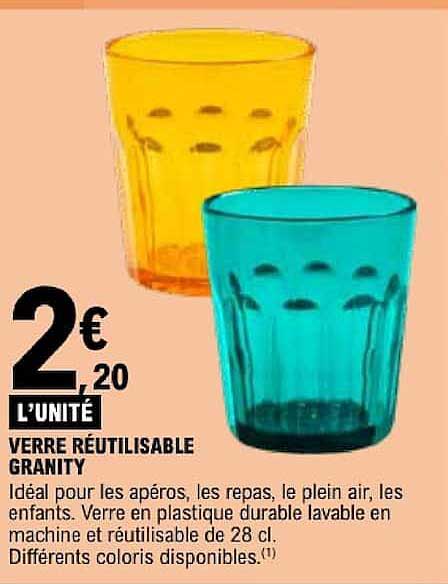 VERRE RÉUTILISABLE GRANITY