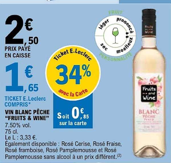 VIN BLANC PECHE “FRUITS & WINE”