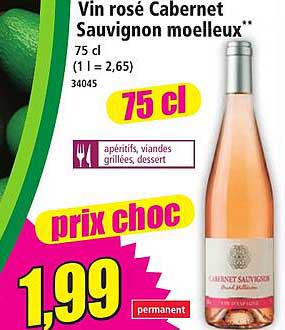 Vin rosé Cabernet Sauvignon moelleux